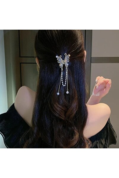 GÜLPEŞE Γυναικεία μεταλλική αγκράφα με πεταλούδα Νέα τάση Κρεμαστή πεταλούδα