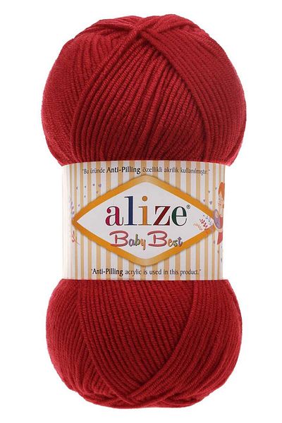Alize 5 Pieces Baby Best Anti-piling Baby Hand Knitting Thread Dark Red 106