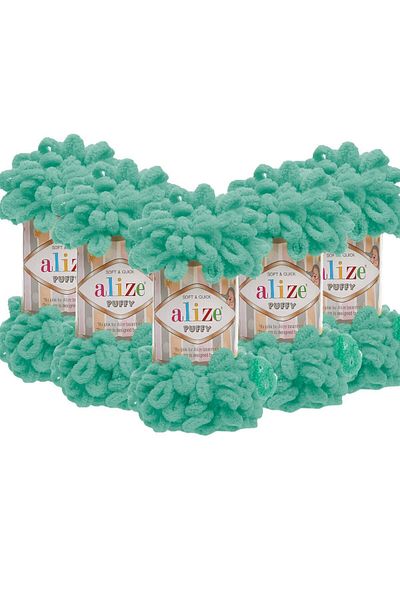 Alize 6 Τεμάχια Puffy Mint 490 - 90x90 για Βρεφική κουβέρτα