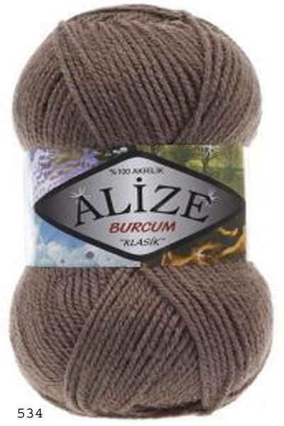 Alize 5 τεμάχια Burcum Classic Πλεκτό Κλωστή Κακάο 534