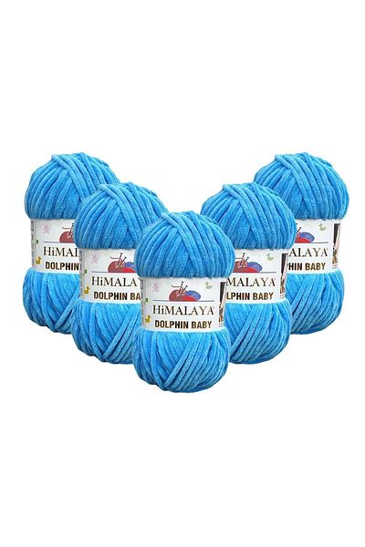 Himalaya Dolphin Baby Velvet Thread 5 Pack - 80326 Dark Turquoise - 100 Gr120 Mt