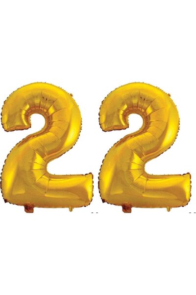 Generic Brand Star 22 Age Number Foil Balloon Gold 40 Inch 100 cm