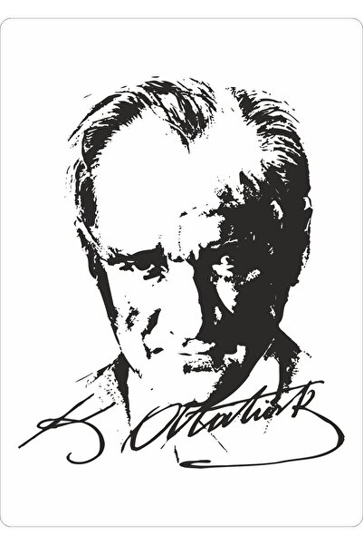 ChicArt Design Studio ATATÜRK Dijital UV Folyo Yapışkanlı Baskı Etiket Yapışt...