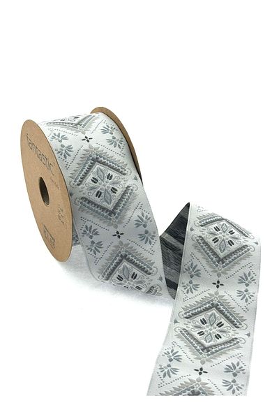 FANTASTIC KURDELE ETHNIC PATTERNED WOVEN BORDURE RIBBON (5cm WIDTH - 10m LENGTH)
