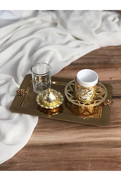 Denseden Damat Tepsı Damat Fincan Set de căni pentru cafea cu sare