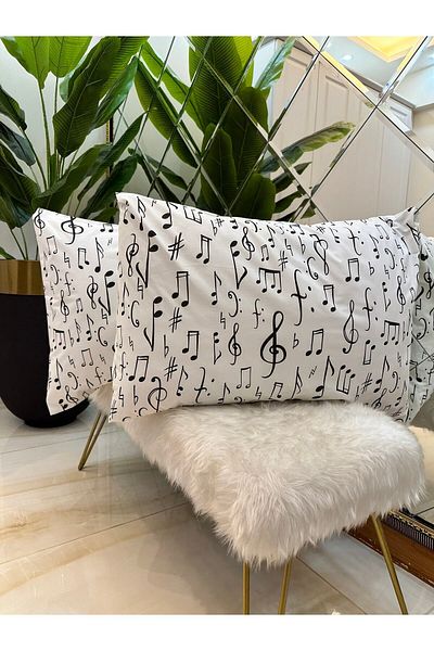Özcan Ev Tekstil Gold Pillow Case Set of 2 100% Cotton