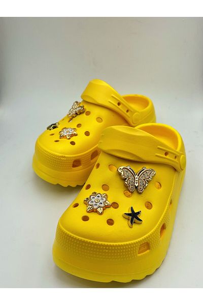 Hızlı Al GIRL'S BUTTERFLY STONE SANDALS SLIPPERS