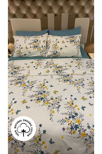 Özcan Ev Tekstil Gold 100% Cotton Double Duvet Cover Set Boxed Product
