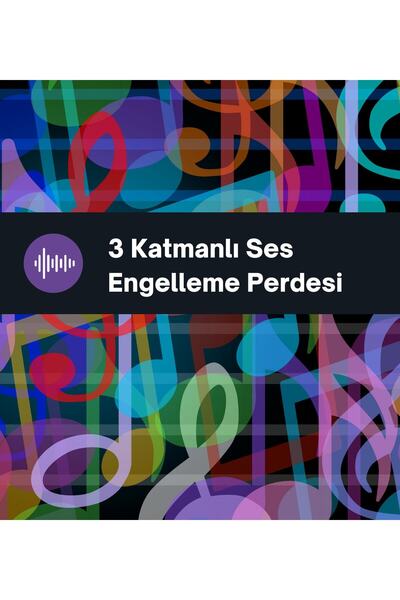 KARMİNA 3 Katmanlı Akustik Ses Engelleme Perdesi - Ses Kesen Perde -%100 Kara...