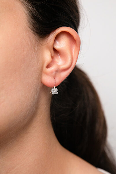 Elika Silver Kadın Sallantılı Minimal Model 925 Ayar Gümüş Küpe