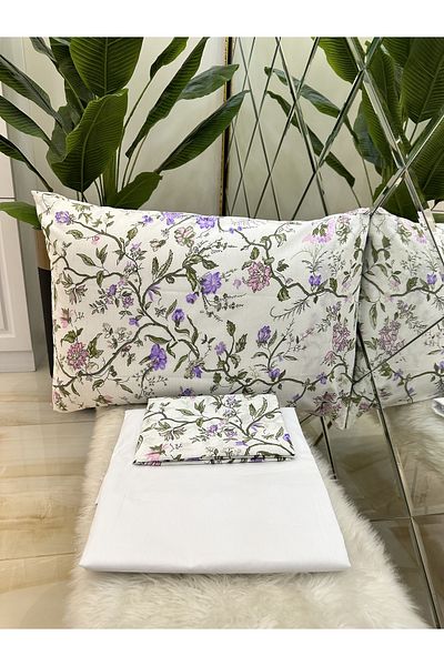 micoton White Double Pillow Set - Life Bed Sheet