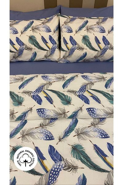Özcan Ev Tekstil 100% Cotton Single Duvet Cover Set