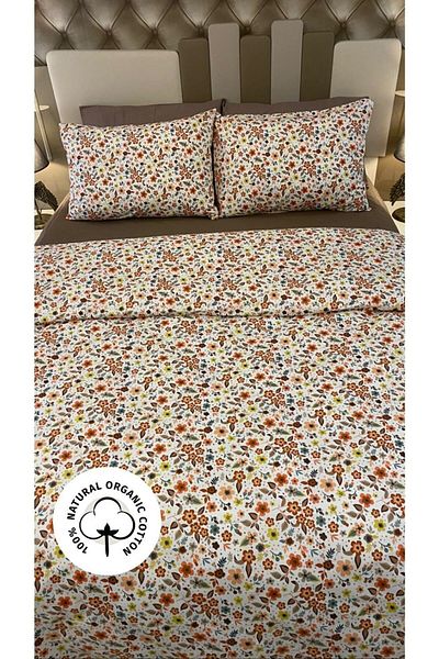 Özcan Ev Tekstil Gold 100% Cotton Double Duvet Cover Set Boxed Product