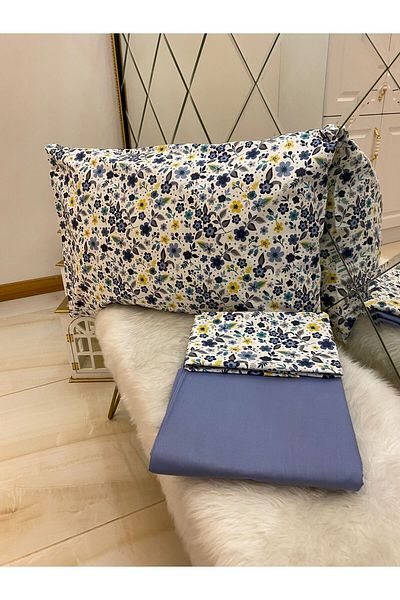 Özcan Ev Tekstil Set de perne cu cearșaf elastic Ranforce 100% bumbac