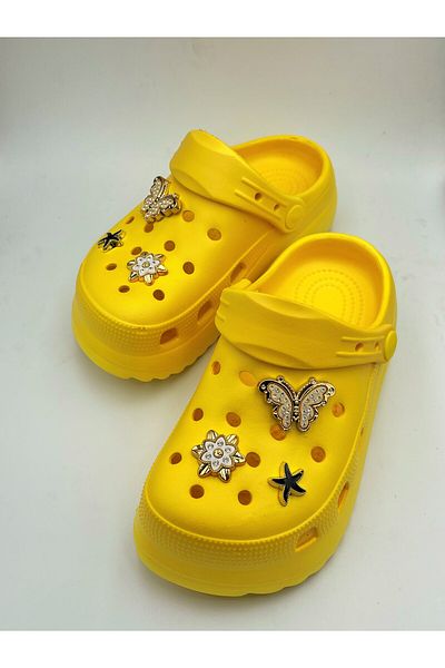 Hızlı Al GIRL'S BUTTERFLY STONE SANDALS SLIPPERS