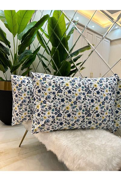 Özcan Ev Tekstil Gold Pillow Case Set of 2 100% Cotton