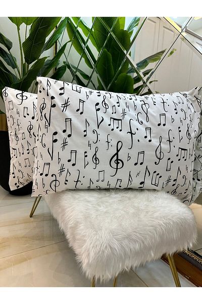 Özcan Ev Tekstil Gold Pillow Case Set of 2 100% Cotton