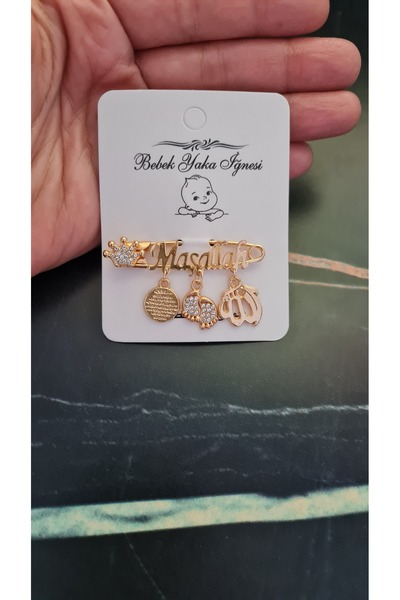 TakTakıştır Bebekler ve çocuklar için maşallah yaka iğnesi