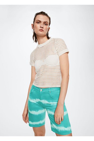MANGO Woman TURQUESA Women's Adult Shorts & Bermuda37081284