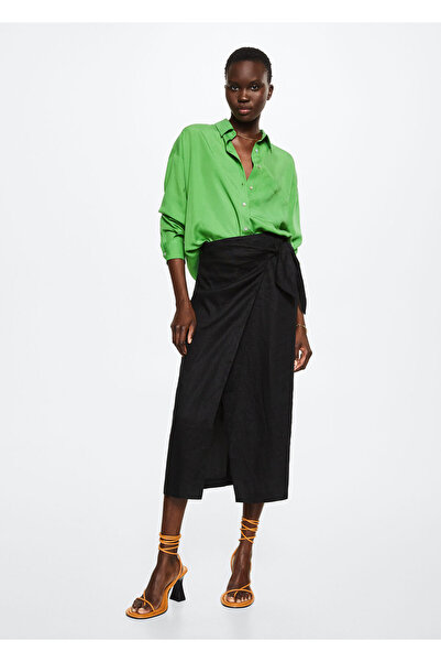 MANGO Yeşil Kadın Gömlek 37072514