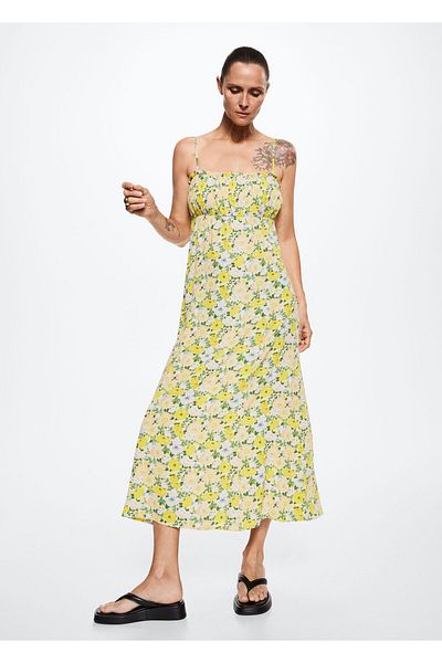 MANGO Woman Rochie pentru femei pentru adulți galben pastel37054032