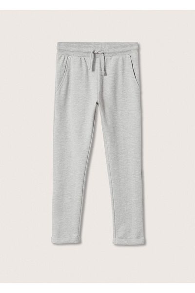 MANGO Kids Μεταλλικό Γκρι Κοριτσίστικο Παντελόνι 37001059