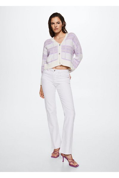 MANGO Woman Lilac Women's Adult Cardigan37053846
