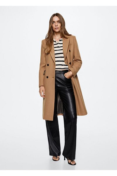 MANGO Woman Γυναικείο παλτό για ενήλικες Dark Camel37075906