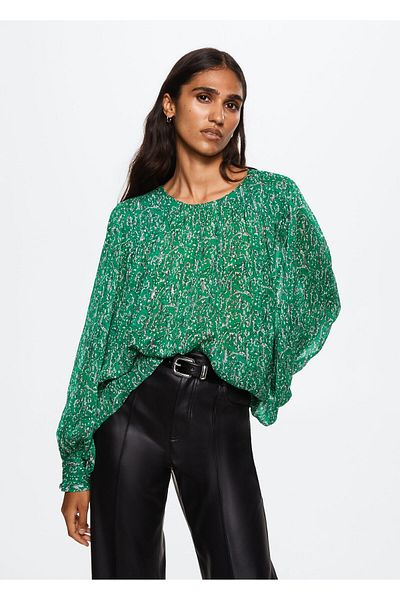 MANGO Woman Πράσινο γυναικείο μπουστάκι 37005941