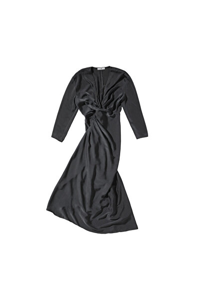 MANGO Woman Kömür Rengi Kadın Yetişkin Elbise  37035931