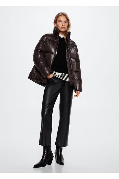 MANGO Woman Chocolate Women's Coat37028253