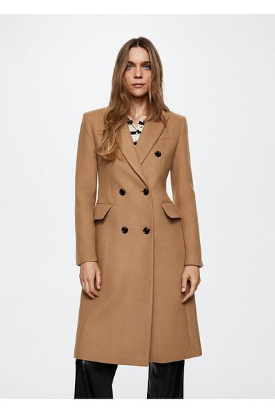 MANGO Woman Γυναικείο παλτό για ενήλικες Dark Camel37075906