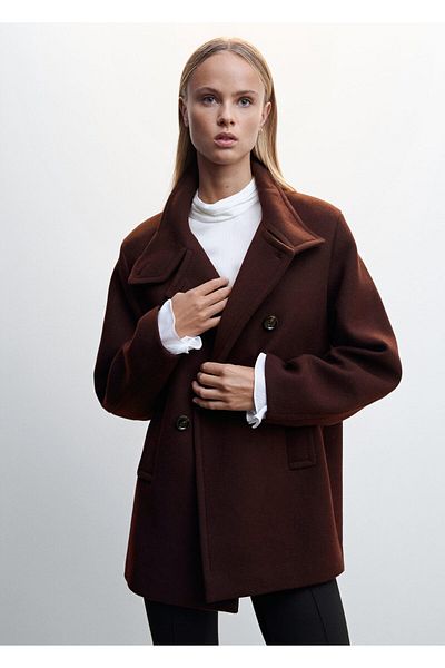 MANGO Woman Pardesiu pentru femei, roșu Claret, pentru adulți37028629