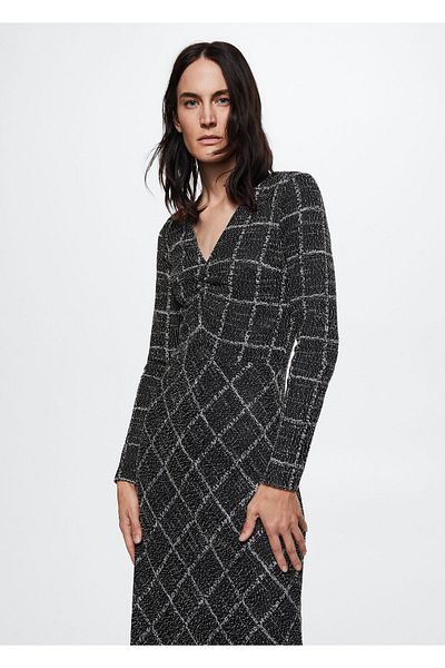 MANGO Woman Μαύρο Γυναικείο Φόρεμα 37087763