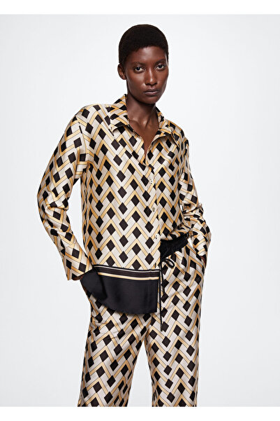 MANGO Woman Sari Kadın Yetişkin Pantolon  37035969