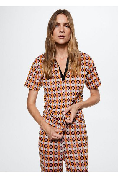 MANGO Woman Ροζ Γυναικείο Παντελόνι 37065969