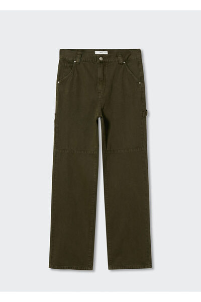 MANGO Woman Χακί Γυναικείο Τζιν 37075835