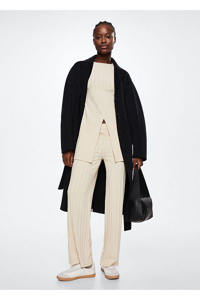 MANGO Pantaloni de damă bej 37065968