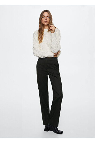 MANGO Woman Сірі жіночі штани 37046717