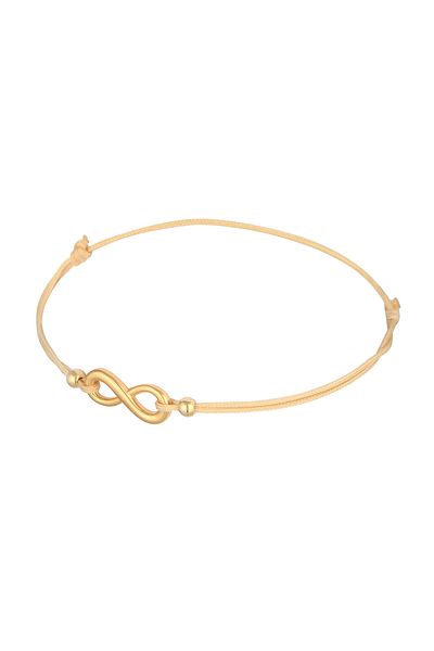 ELLI Armband Damen Unendlichkeitssymbol mit Nylon in 925 Sterling Silber vergoldet
