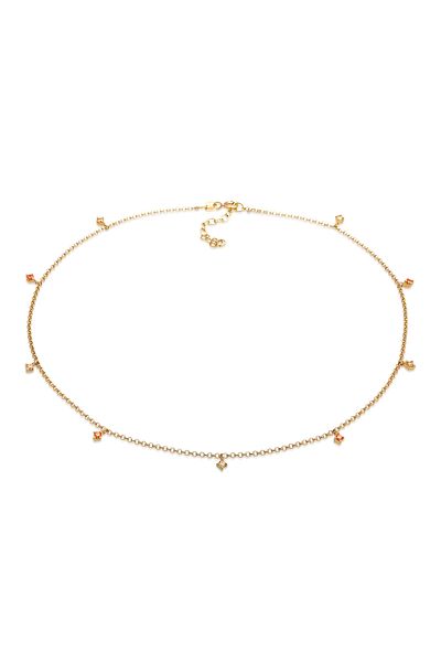 ELLI Halskette Choker Solitär Zirkonia Funkelnd 925er Silber