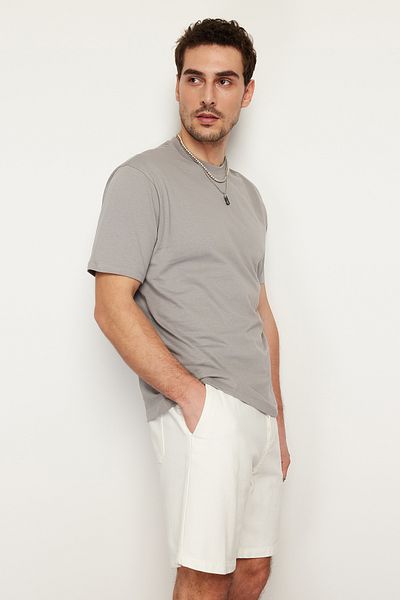 Trendyol Collection Gray Basic Oversize Cotton T-Shirt - Tmnss22Ts0274
