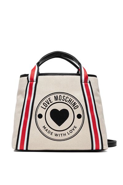 Love Moschino Textil + Kunstleder Beige Damenhandtasche Jc4018pp1e