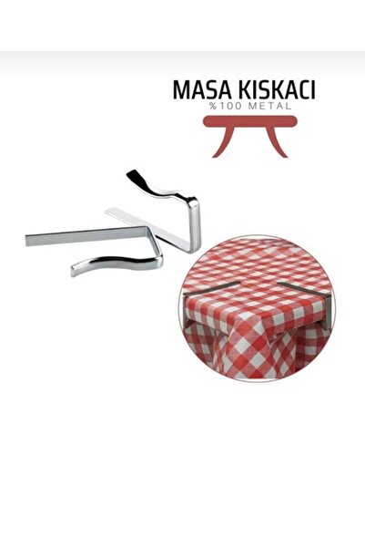 HANİŞ HOME Metal Masa Kıskacı Masa Örtüsü Tutucu 2,5 Cm'ye Kadar Uyumludur 4 ...