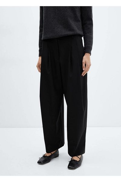 MANGO Woman Wideleg Wool Pants