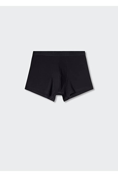 MANGO Man Pamuklu 3’lü Siyah Bokser Paketi