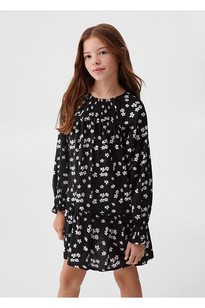 MANGO Kids Rochie Neagra Pentru Copii