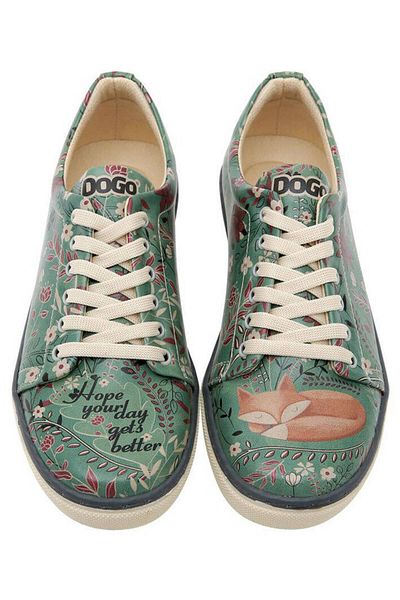 Dogo Pantofi de damă din piele vegană verzi - Spirit Animal Design