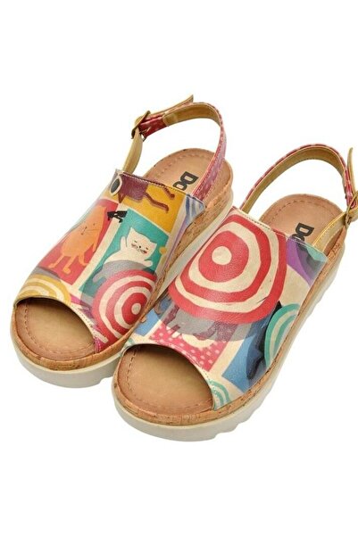 Dogo Women's Vegan Leather Multicolored Thick Sole Sandals - Sun Days Design