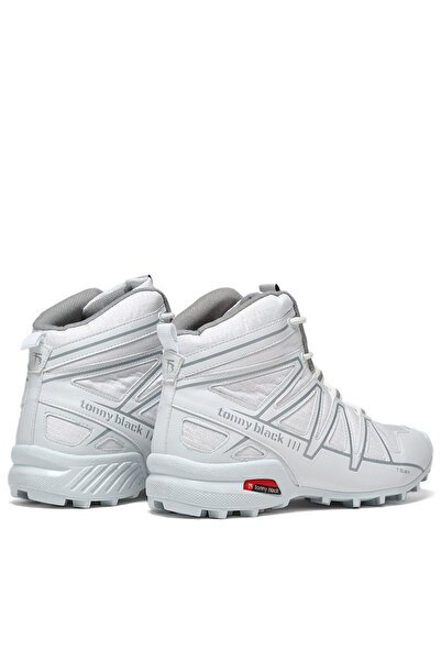 Tonny Black Unisex White Comfortable Fit Trekking Boots